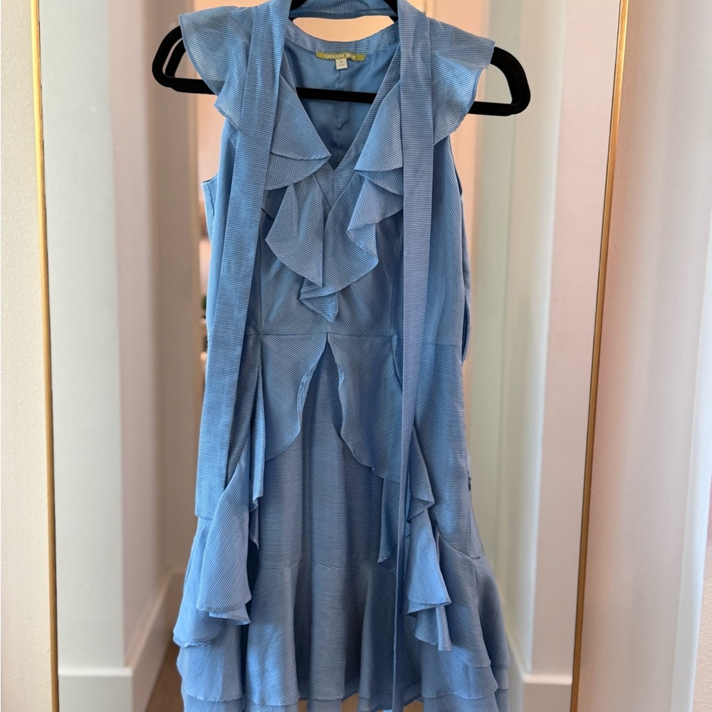 Gianni Bini Light Blue Ruffled Mini Dress